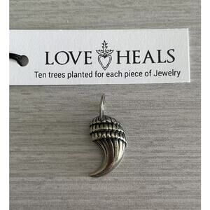 Love Heals White Bronze Claw Charm Ojai CA LH39
